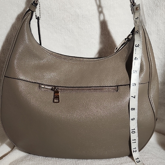 Coach Taupe Pebbled Leather Hobo Bag *EUC* - Picture 8 of 13